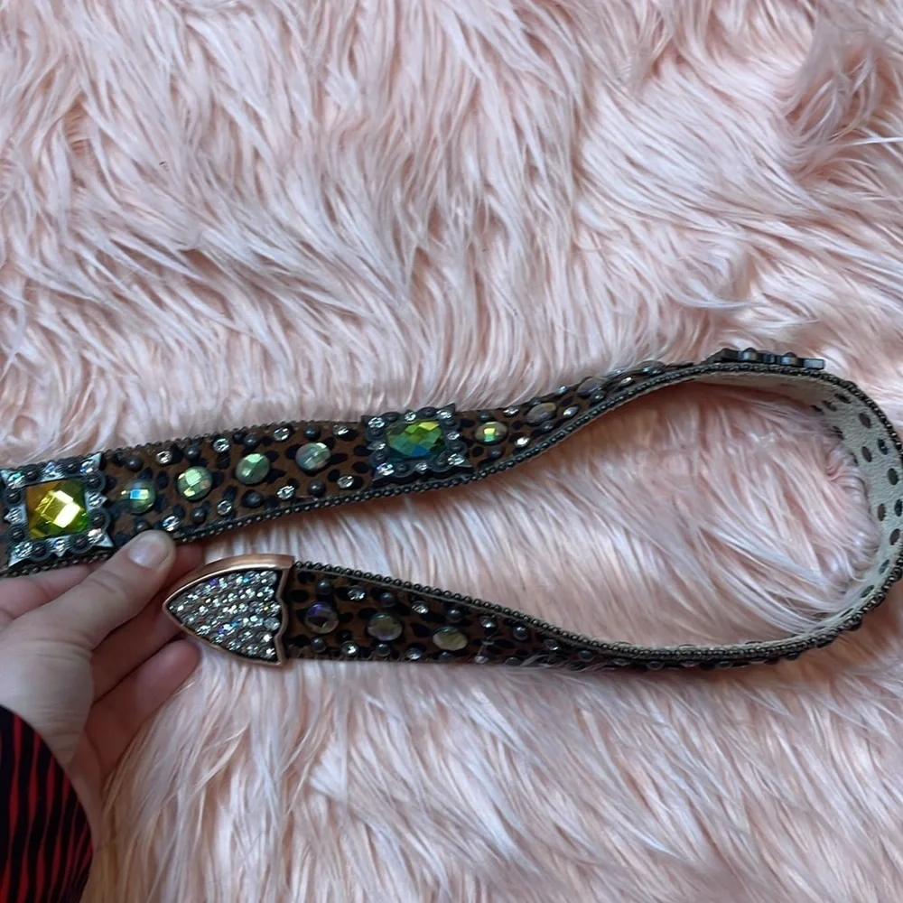 Woman’s Bling Rhinestone BB Belt Size Medium‎